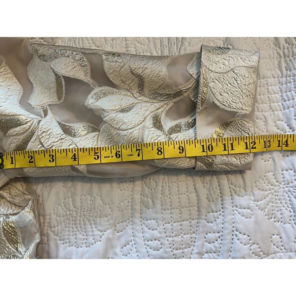 ALEX Evenings Jacquard Gold Mother Of The Bride Dress Gown Point Collar 14 16 - Picture 11 of 16